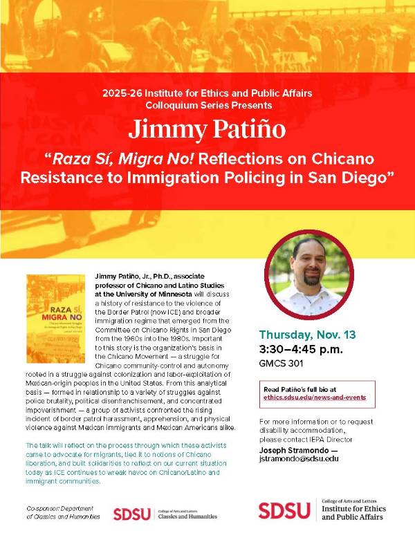 Raza Sí, Migra No! Reflections on Chicano Resistance to Immigration Policing in San Diego